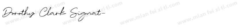 Dorothy Clark Signat字体转换